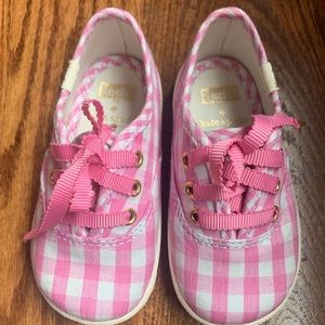 Baby size 4 pink and white check Kate Spade Keds